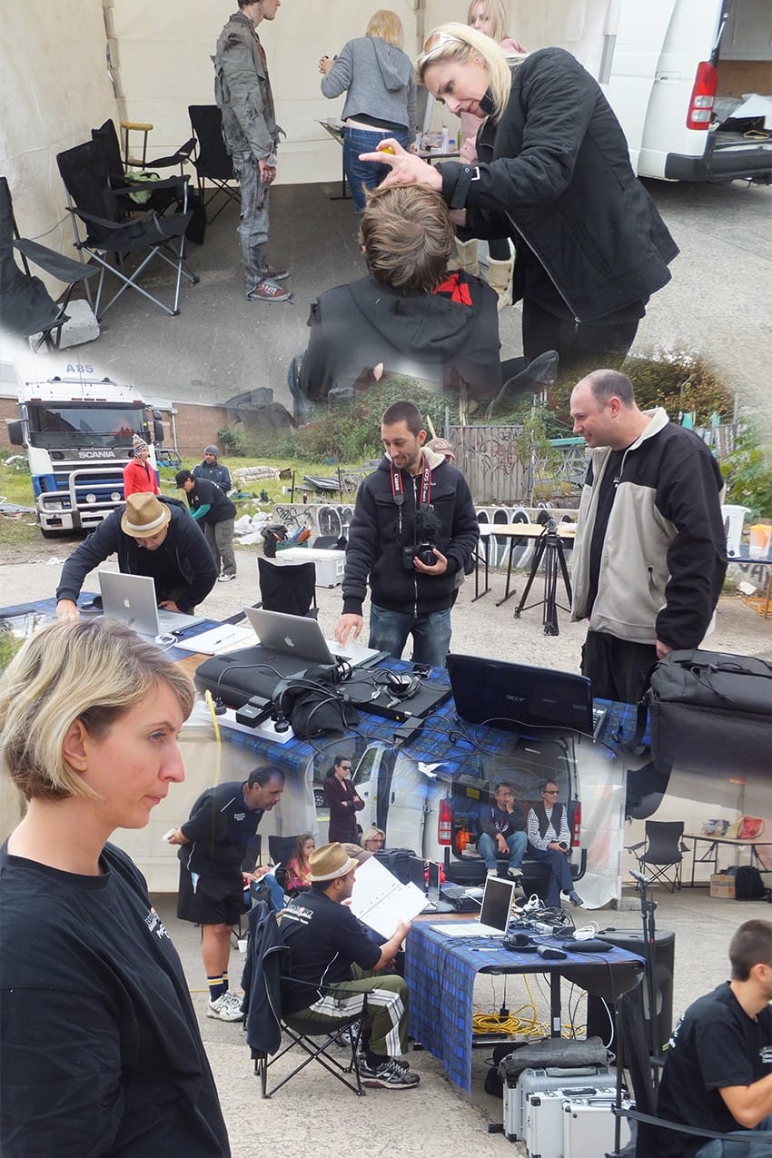 Crew on Site for Filming Film Crew